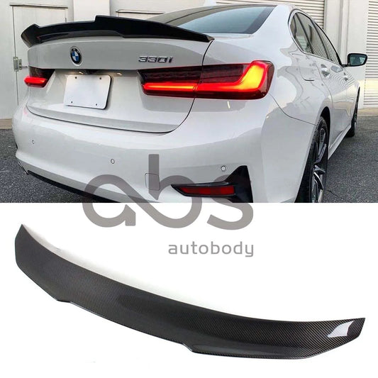 BMW G80 M3 / G20 3-series - Carbon Fiber High Kick Style Trunk Lip