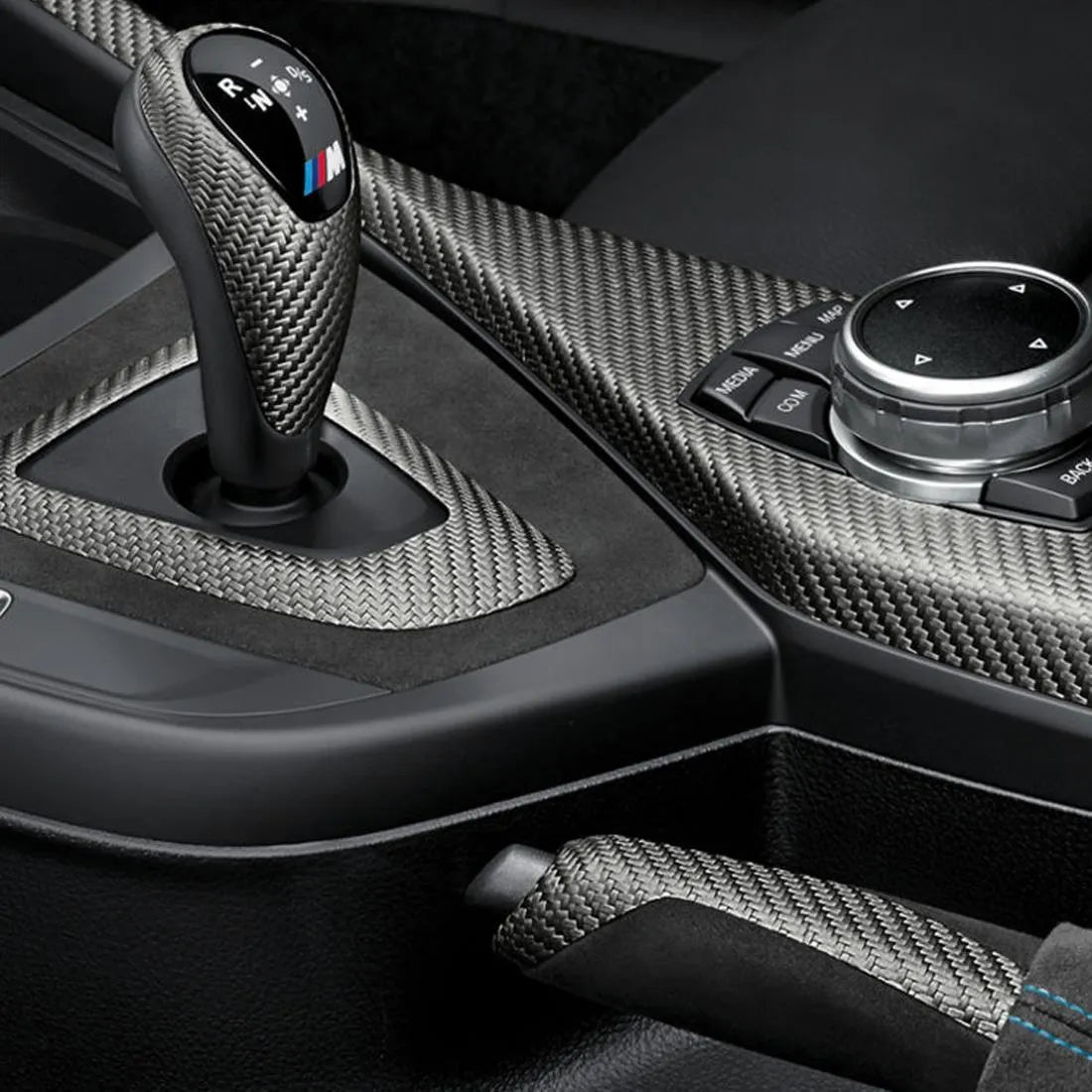 OEM BMW M Performance Carbon Fiber and Alcantara Double-Clutch Transmission Interior Equipment Kit - F87 M2