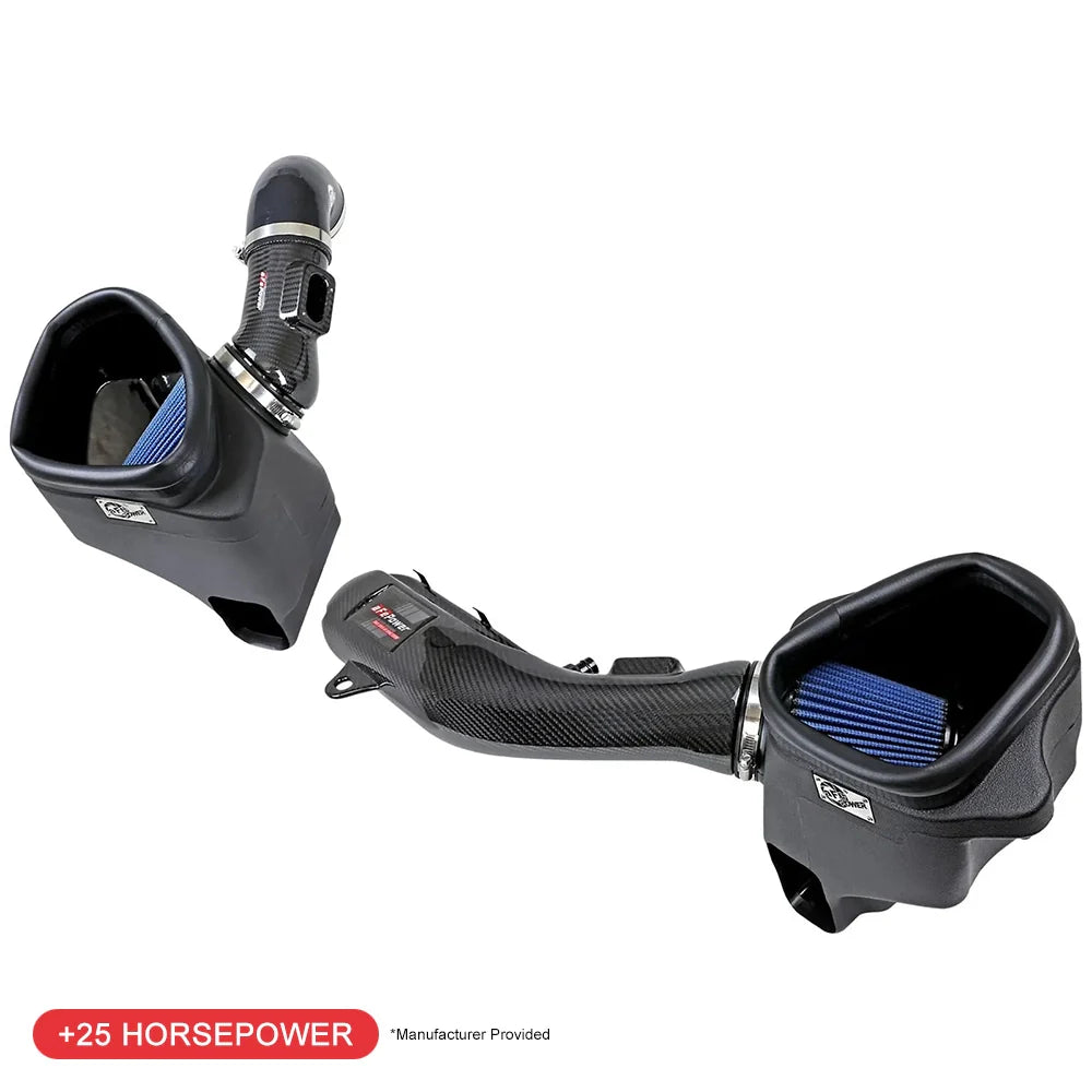 aFe Track Series Stg 2 Carbon Fiber Intake w/Pro 5R Media 15-20 BMW M3/M4(F80/82/83) L6-3.0L(tt) S55