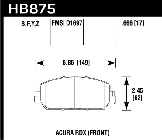 Hawk Performance DTC-60 Race Front Brake Pads | BMW 228i (2012–2015) (HB765G.664)