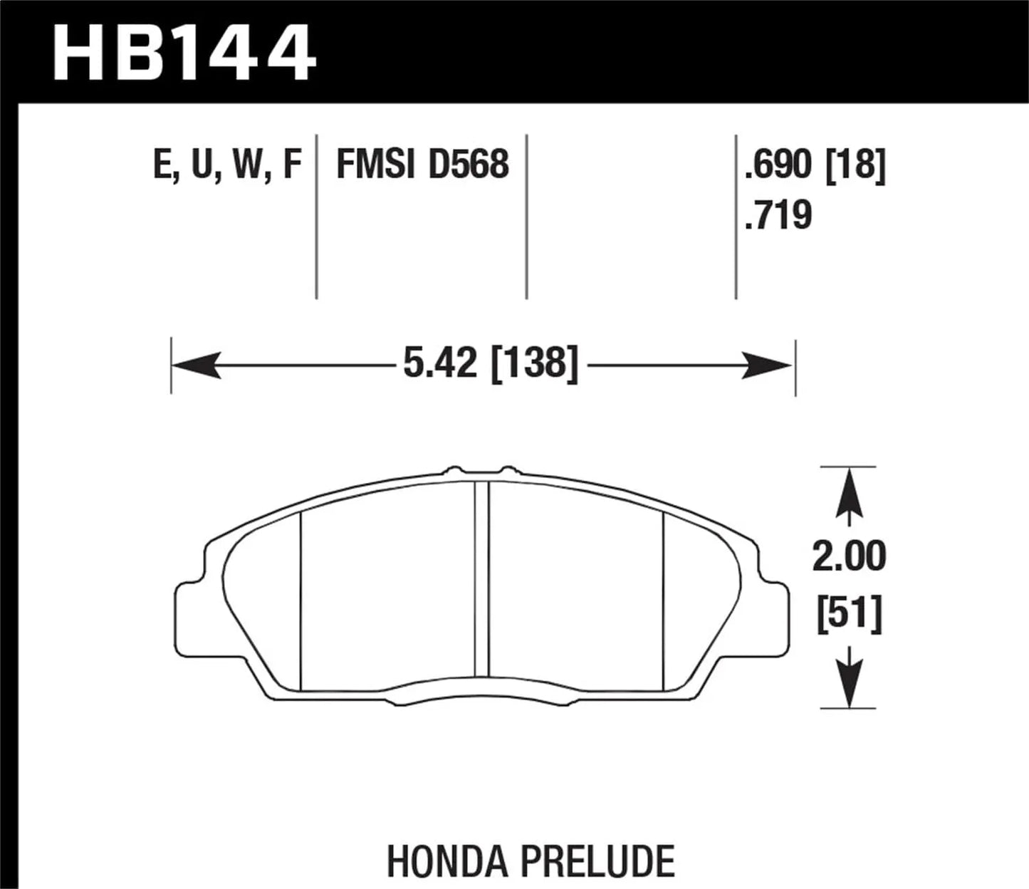 Hawk Performance Race Front Brake Pads | BMW M5 (1991–1993) / M5 (1995–2002) (HB135U.760)