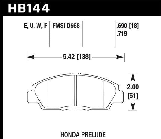 Hawk Performance Race Front Brake Pads | BMW M5 (1991–1993) / M5 (1995–2002) (HB135U.760)