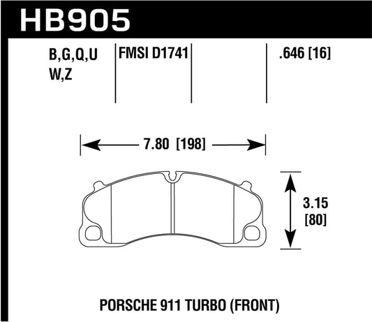 Hawk Performance Front Race Brake Pads | BMW 328i xDrive (2013–2016) (HB765U.664)