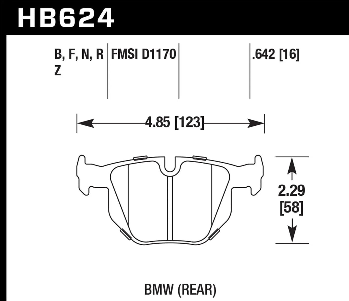 Hawk Perf Ceramic Street | BMW 330i/xi (06), 335i/xi (07-09), 335d (09), 328i (08-09) (HB624Z.642)