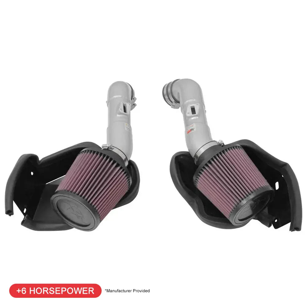 K&N 14-15 Infiniti Q50 3.7L V6 Dual Silver Typhoon Short Ram Intakes