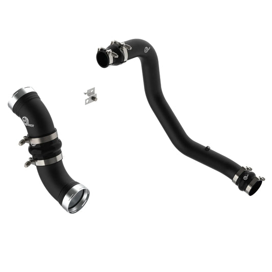 aFe 06-10 GM Diesel Trucks V8 6.6L BladeRunner Aluminum Hot & Cold Charge Pipe Kit - Black