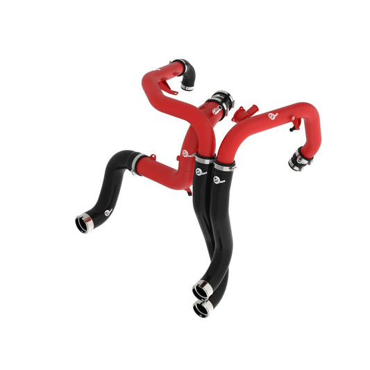 aFe 22-24 Ford Bronco Raptor BladeRunner Aluminum Hot and Cold Charge Pipe Kit Red