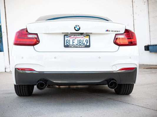 aFe 3in to 2.5in SS Axle-Back Exhaust w/ Black Tips | BMW M235i (14-16) (49-36348-B)