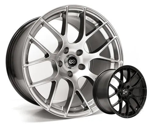 Black Raijin Wheels by Enkei 18 x 9.5; +35; 5x120, 72.6 bore (BMW Fitment) (4678951235BK)