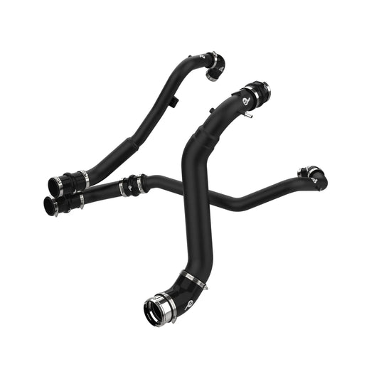 aFe BladeRunner Aluminum Hot and Cold Charge Pipe Kit Black Ford F-150 24-26 V6-2.7L (tt)