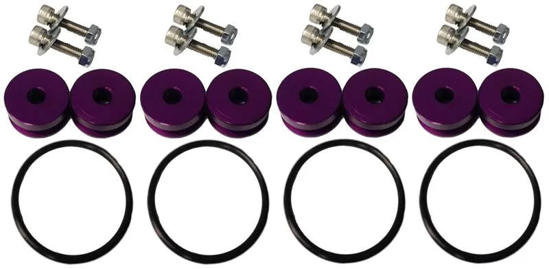 Torque Solution Purple Billet Bumper Quick Release Kit Combo (TS-UNI-026PRc)