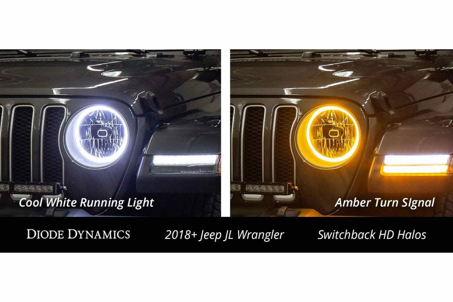 Diode Dynamics DD HD LED Halos: Set - 50mm / White-Amber Switchback (DD2058)