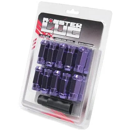Wheel Mate Monster Open End Lug Nut Set of 20 - Purple 14x1.50