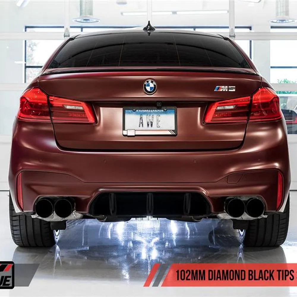 AWE Tuning Track Edition Axleback Exhaust for BMW F90 M5 - Chrome Silver Tips (3020-42069)
