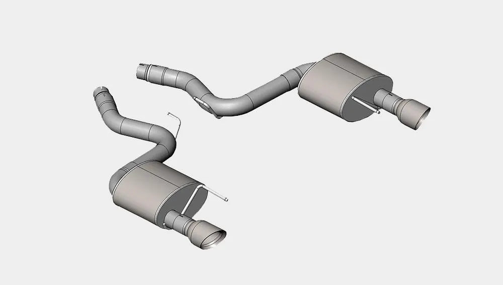 Corsa 2015-2017 Ford Mustang GT 5.0 3in Axle Back Exhaust Polish Dual 4.5in Tip Sport