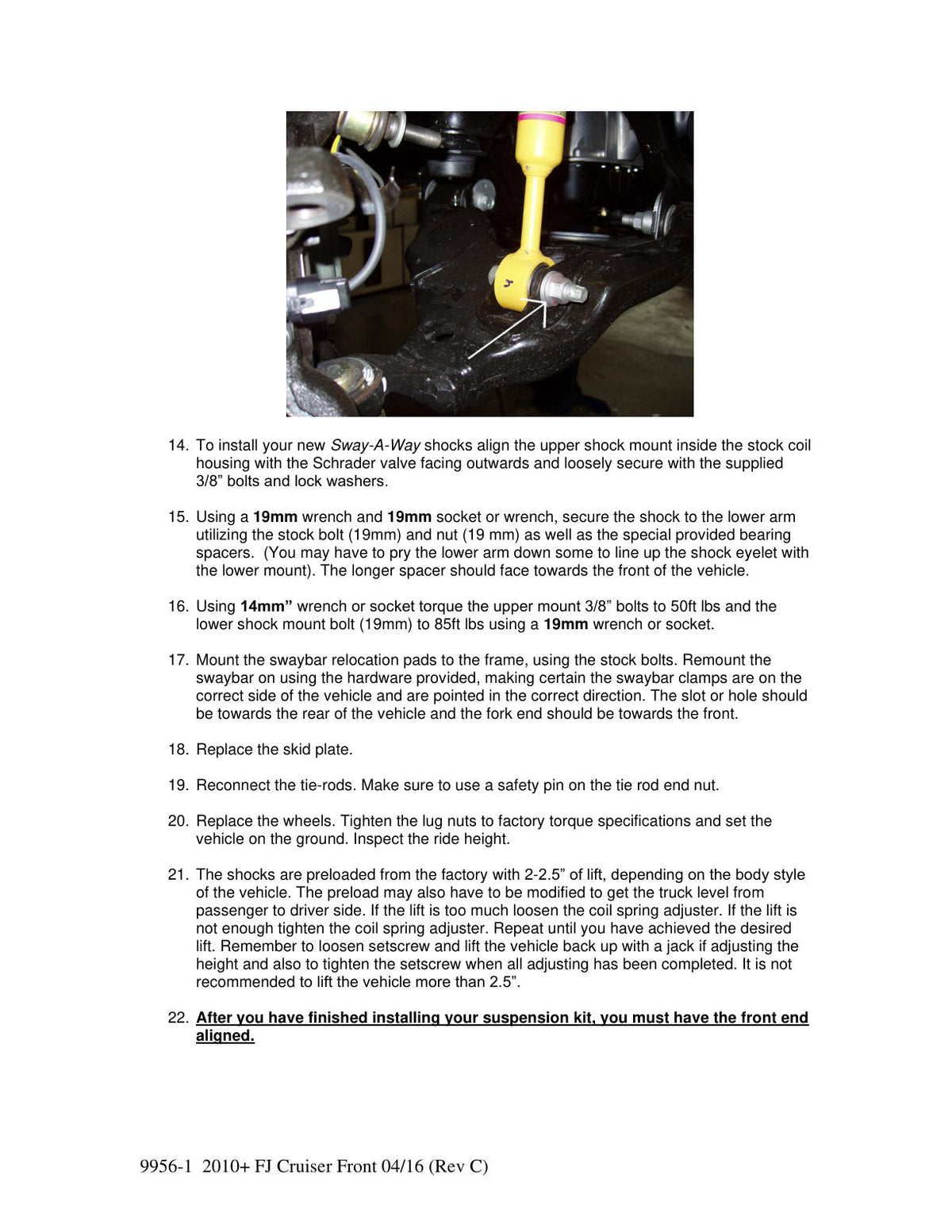 aFe Sway-A-Way 2.5in Front Coil Over Kit 10-14 Toyota FJ Cruiser