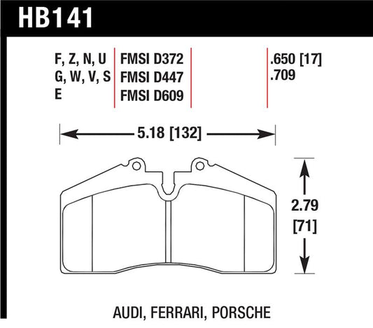 Hawk Audi/Porsche Rear AND ST-40 HP+ Street Brake Pads