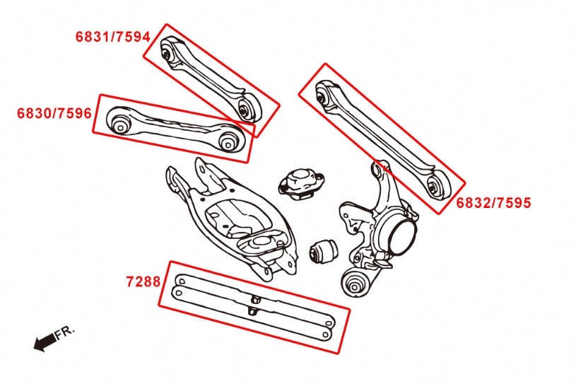 Hardrace Hardened Rubber Rear Toe Control Arm BMW 3 Series 06-11 / 1 Series 04- Non-M ONLY