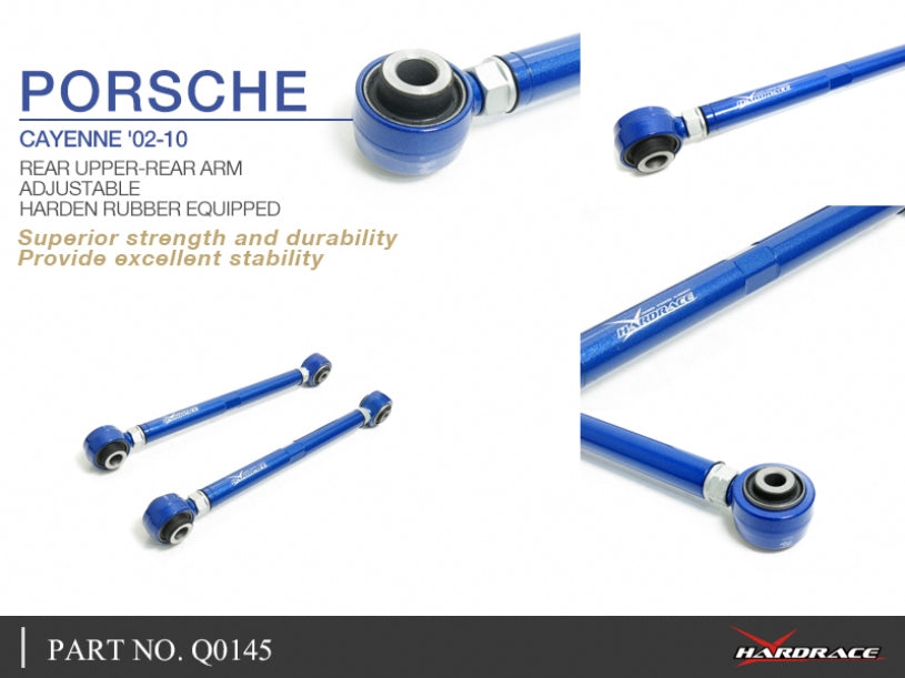 Hardrace Hardened Rubber Rear Upper Rear Arm Adjustable Porsche Cayenne 955 / 957 02-10