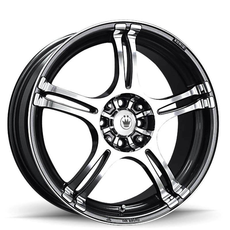 (set of 4) Konig Incident Graphite | 17x7" +40mm | 8x100/114.3mm Wheel