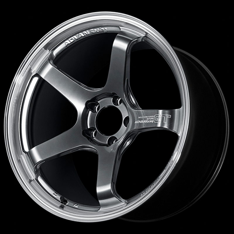 (set of 4) Advan GT Beyond Machining/Hyper Platinum Black | 18x10" +35mm | 5x114.3mm Wheel
