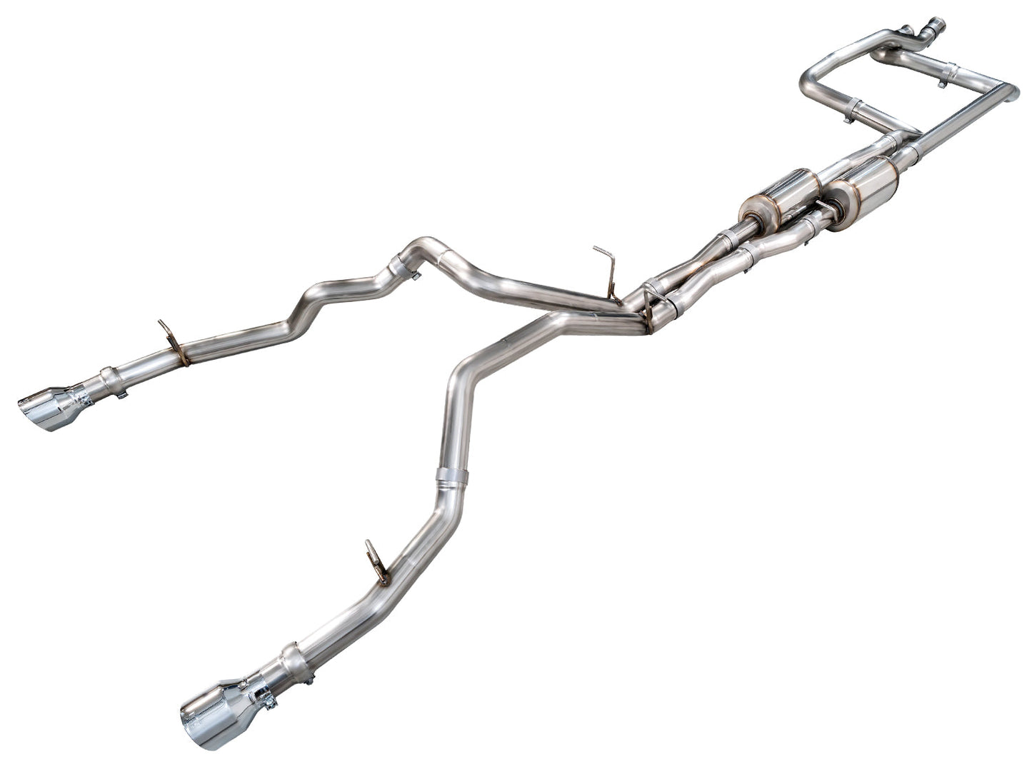AWE Tuning 2025+ RAM 1500 RHO 3.0 I6 TT 0FG Dual Rear Exit Catback Exhaust - Chrome Silver Tips