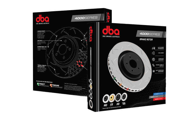 DBA 04-17 Subaru WRX STi Rear Cross Drilled & Slotted 4000 XS Series Rotor