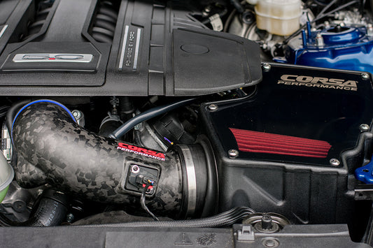 Corsa 2018-2023 Ford Mustang GT 5.0L V8 Carbon Fiber Air Intake w/ DryTech Filter