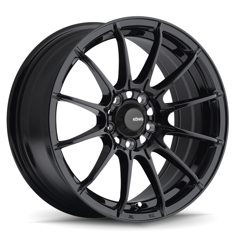 Konig Dial In Gloss Black | 15x8" +25mm | 4x100mm Wheel