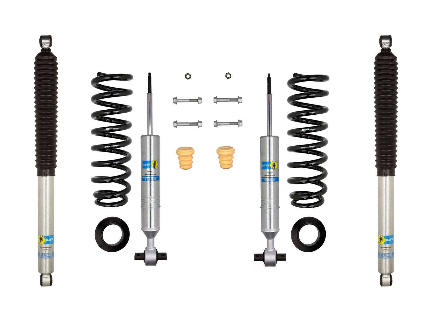 Bilstein 6112 Strut & Spring + Rear B8 5100 Shocks Set - 2015-2020 Ford F-150 4WD