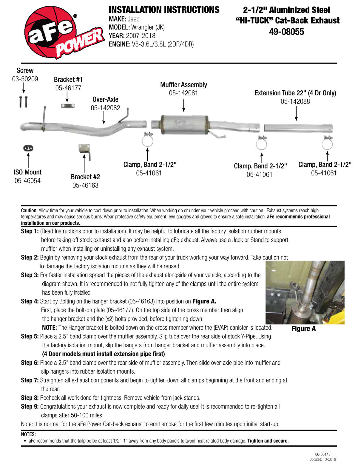 aFe Scorpion 2-1/2in Aluminized Steel Cat-Back Exhaust 07-18 Jeep Wrangler (JK) V6 3.6L/3.8L (2/4dr)