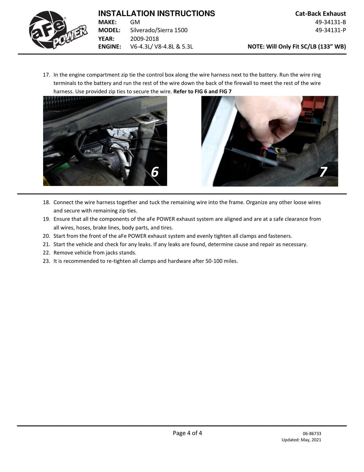 aFe Gemini XV Cat-Back Exhaust System GM Trucks 09-18 V6-4.3/V8-4.8/5.3L- Cut-Out Polished