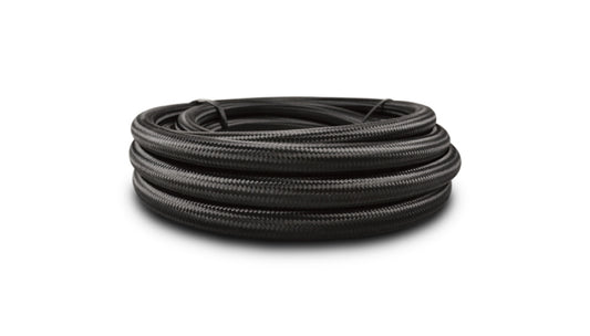 Vibrant -10 AN Black Nylon Braided Flex Hose w/ PTFE liner (10FT long)