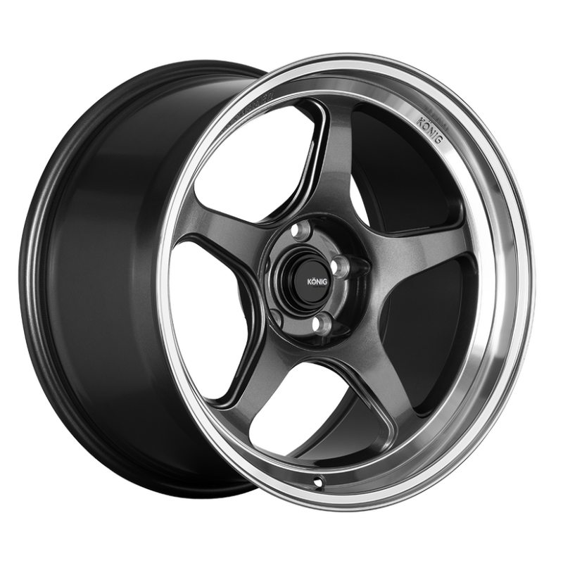Konig Hyperspec Anthracite Metallic w/ Mirror Machined Lip | 19x8.5" +42mm | 5x112mm Wheel