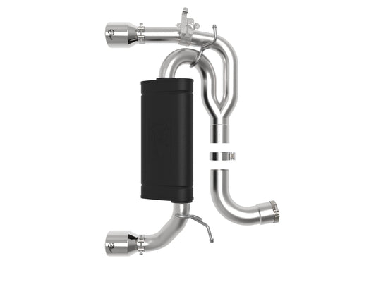 aFe MACHForce XP 3in to 2.5in 304 SS Axle-Back Exhaust w/ Polished Tips 14-16 BMW M235i