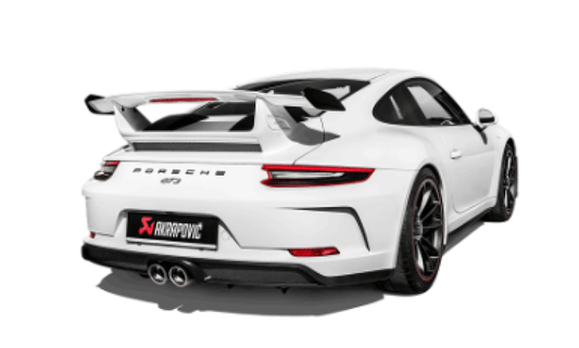 Akrapovic Porsche 911 GT3 (991.2) Slip-On Race Line (Titanium) w/Tips & Carbon Fiber Diffuser