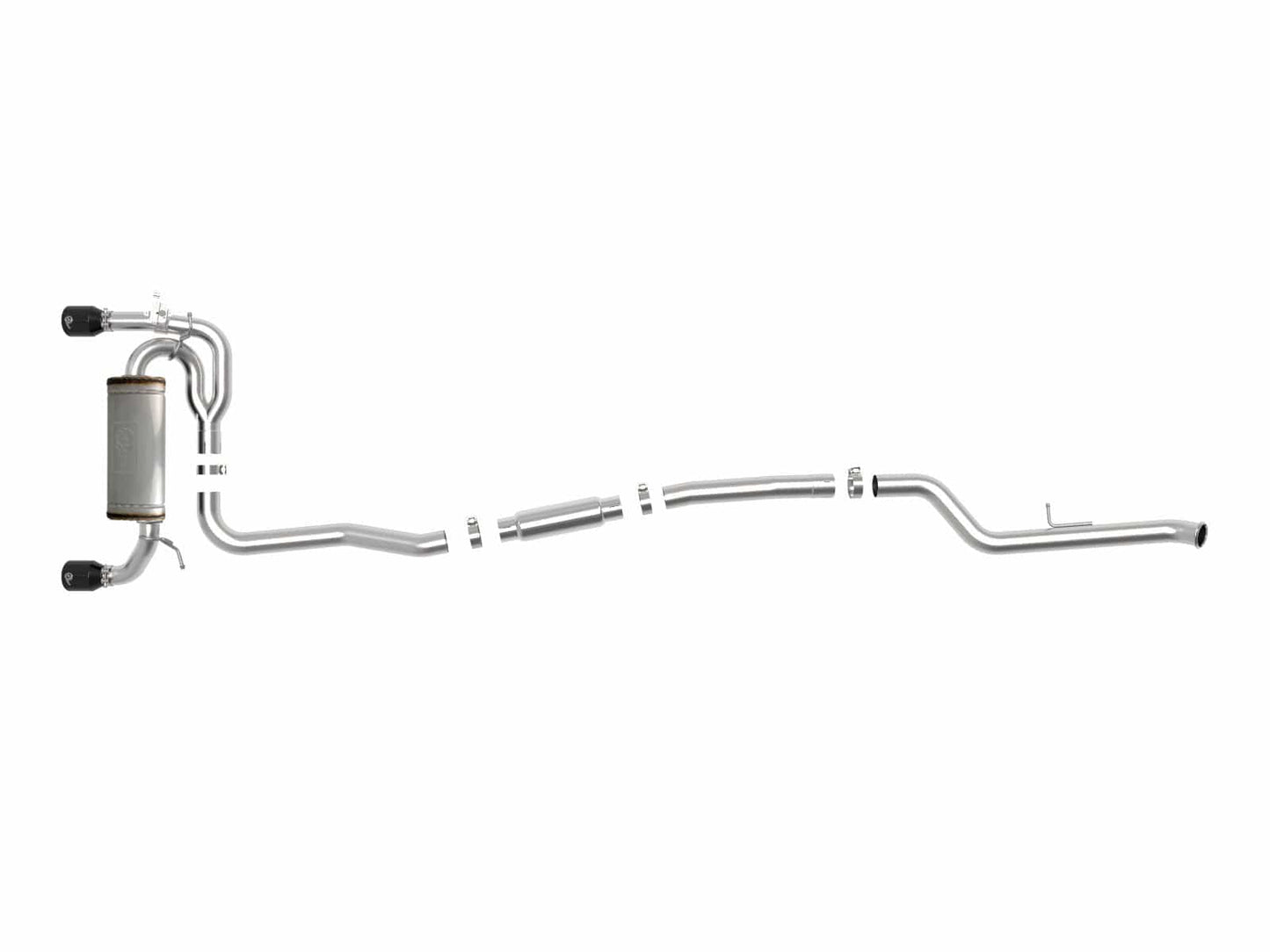 aFe MACH ForceXP 3IN to 2.5IN 304SS Cat-Back Exhaust System w/ Black Tips 14-16 BMW M235i (F22/23)