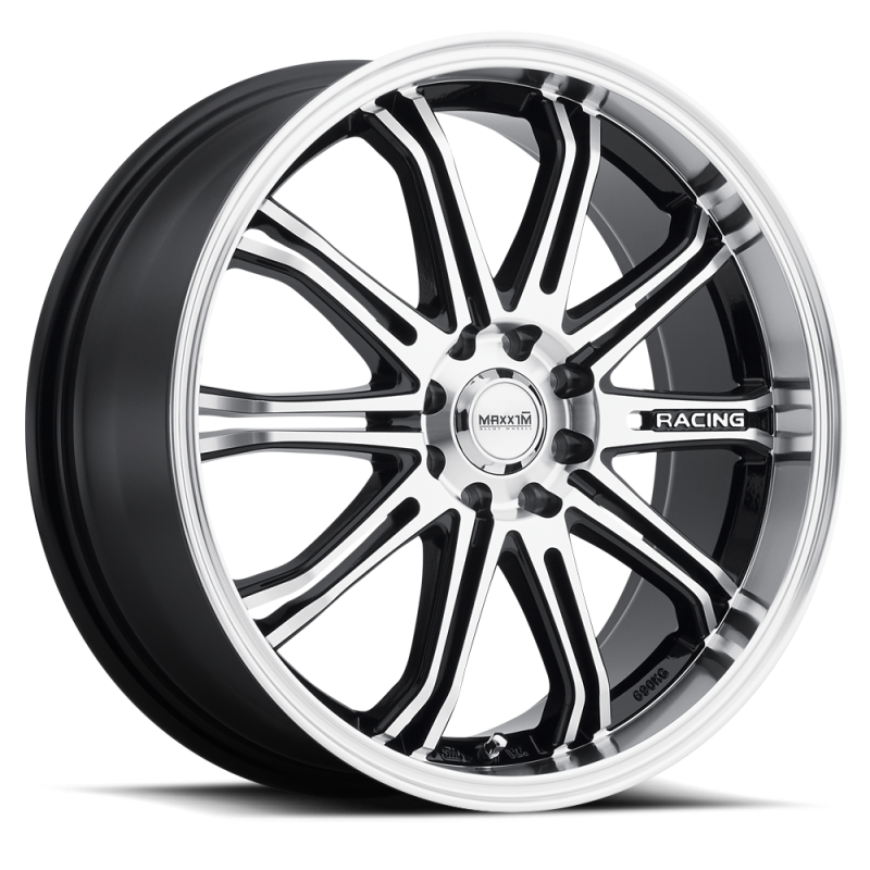 (set of 4) Konig Maxxim Ferris Black Machine Face | 16x7" +40mm | 8x100/114.3mm Wheel