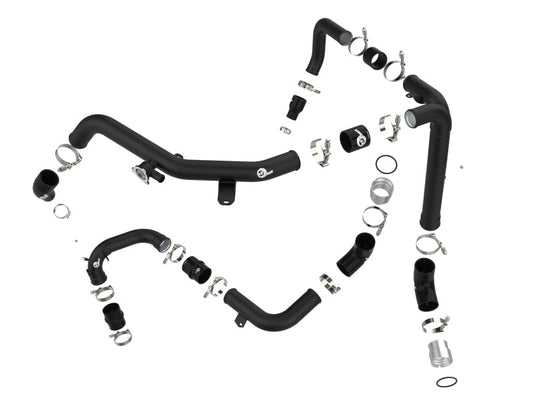 aFe 21-23 Ford Bronco V6-2.7Ltt BladeRunner Alum Hot & Cold Charge Pipe Kit - Black