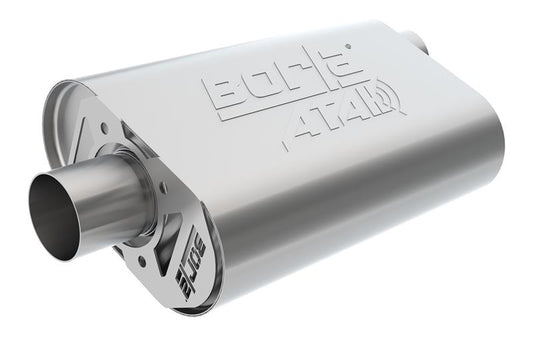 Borla CrateMuffler SBC Hot 350/383 3 inch Offset/Center 14in x 4.35in x 9in Oval Muffler