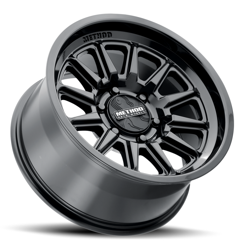 (set of 4) Method Wheels MR323 Gloss Black | 17x8.5" +25mm | 6x5.5mm Wheel