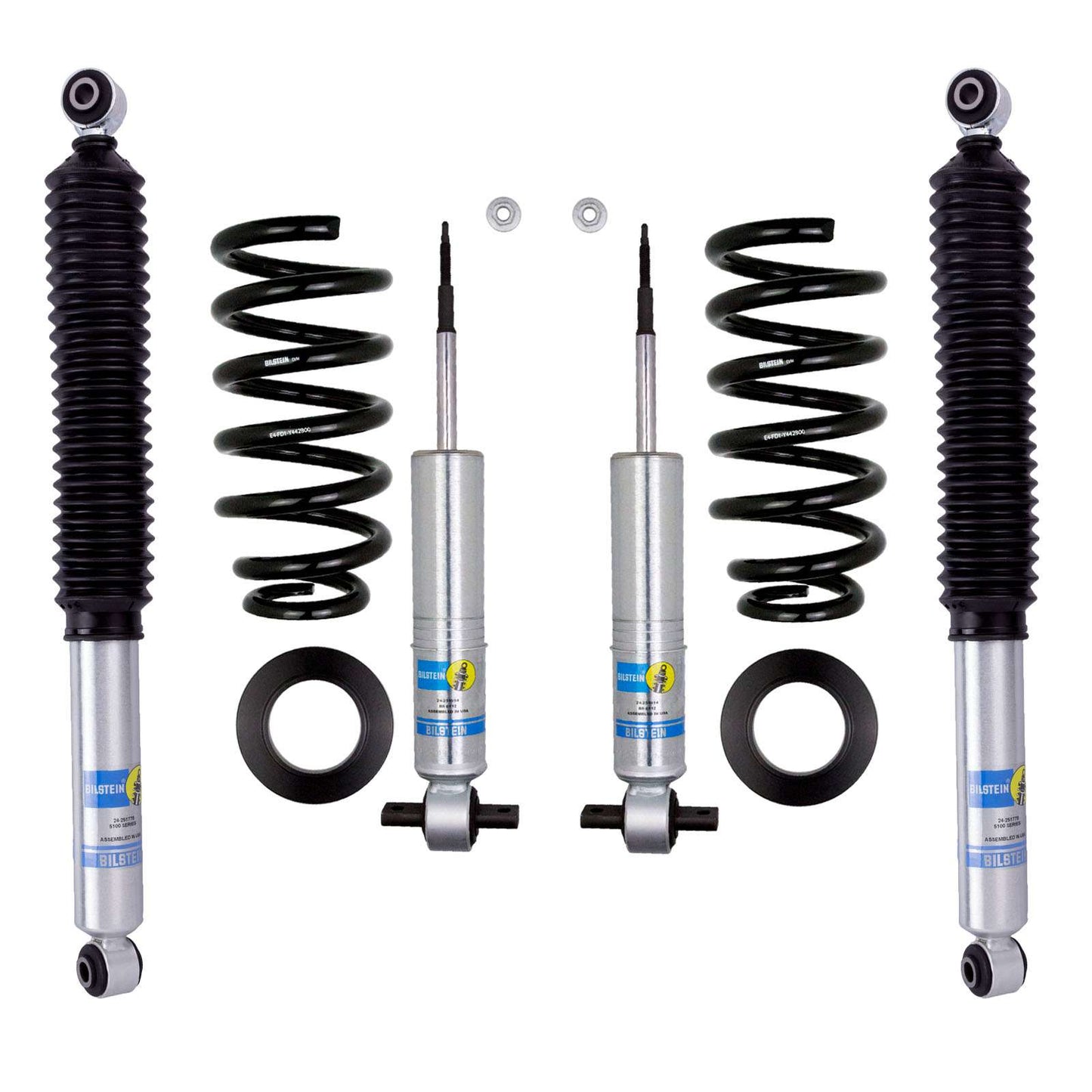 Bilstein 6112 Strut & Spring + Rear B8 5100 Shocks Set w/0-1.85" lift - 2015-2020 Chevrolet Tahoe 4WD V8