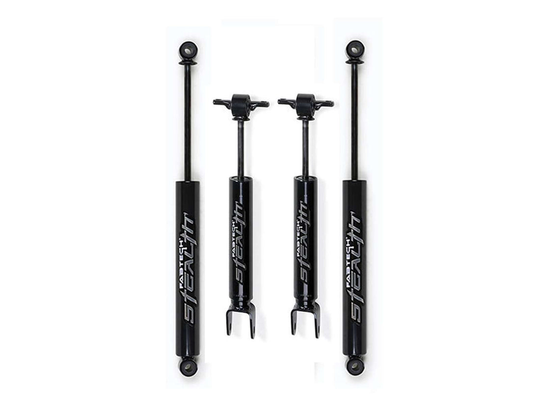 Fabtech Stealth Monotube Gas Shocks Set w/6" lift - 2011-2022 GMC Sierra 2500 HD 4WD RWD