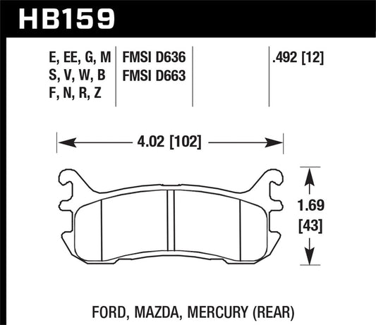 Hawk 92-98 BMW 318i DTC-30 Race Rear Brake Pads