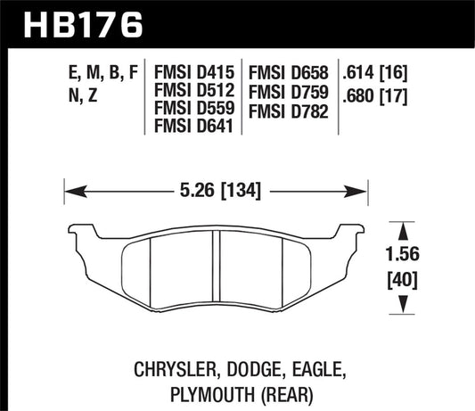 Hawk BMW 3/5/7Series/M3/M5/X3/X5/Z4/Z8 / Land Rover Range Rover Blue 9012 Race Rear Brake Pads