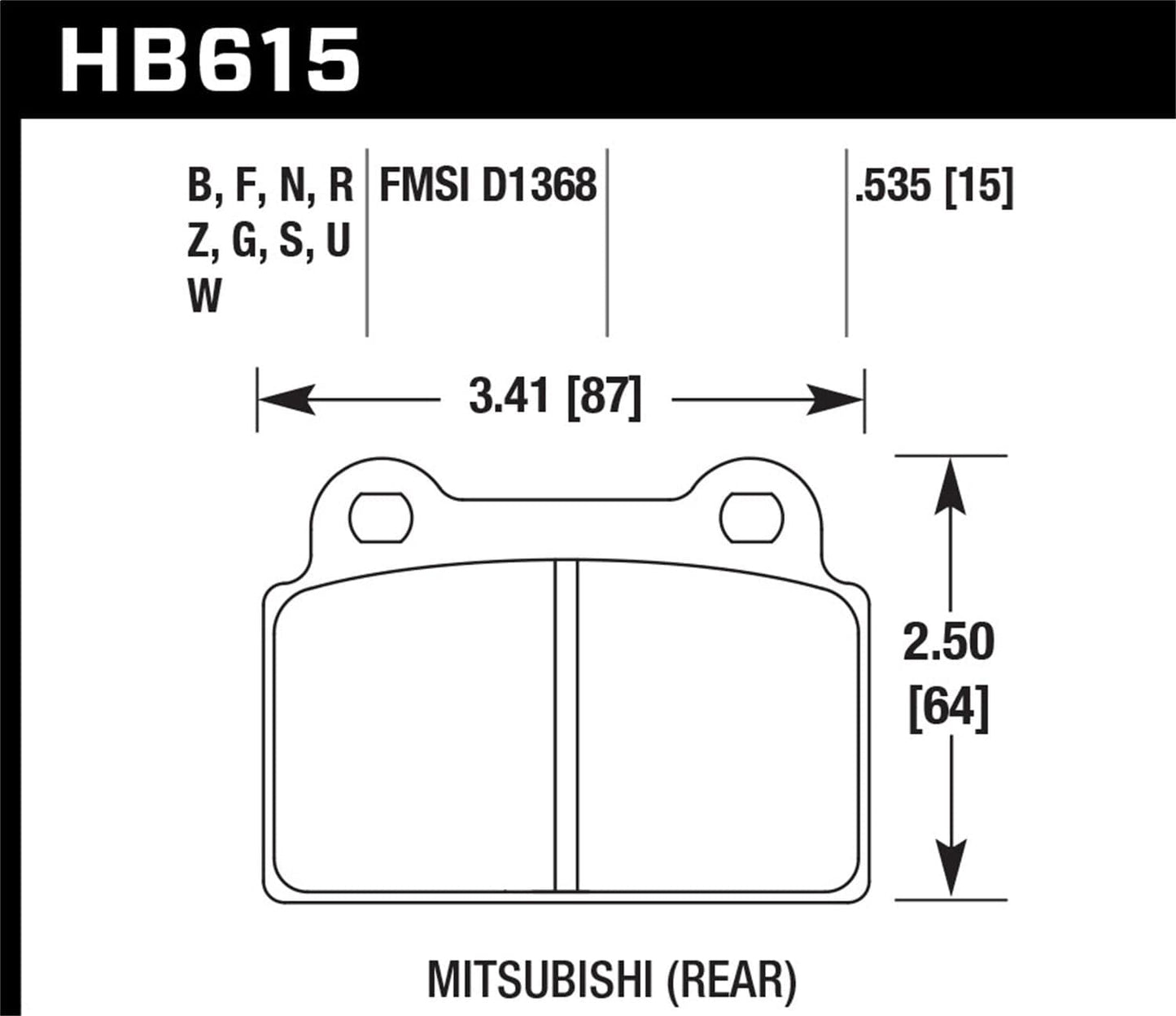 Hawk 04-10 BMW 535i/545i/550i / 04-10 645Ci/650i /02-09 745i/745Li/750 DTC-70 Race Rear Brake Pads