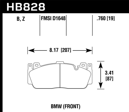 Hawk 12-17 BMW M6 / 14-17 BMW M6 Gran Coupe / 13-16 BMW M5 HPS 5.0 Front Brake Pads