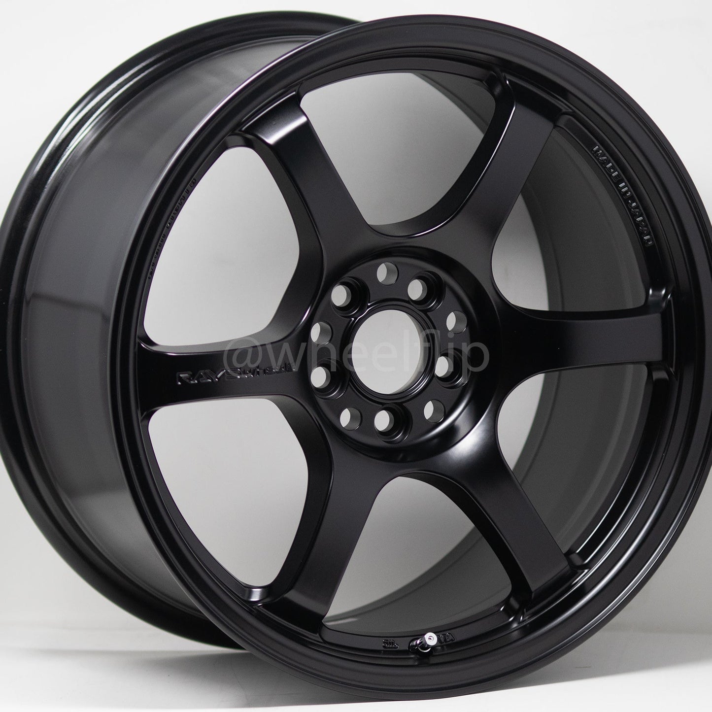 Gram Lights 57DR 17x9.0 +12 5x114.3 Semi Gloss Black Wheel