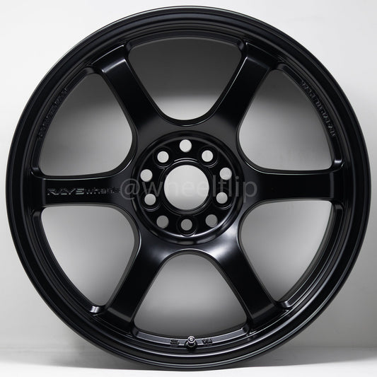 Gram Lights 57DR 17x9.0 +12 5x114.3 Semi Gloss Black Wheel