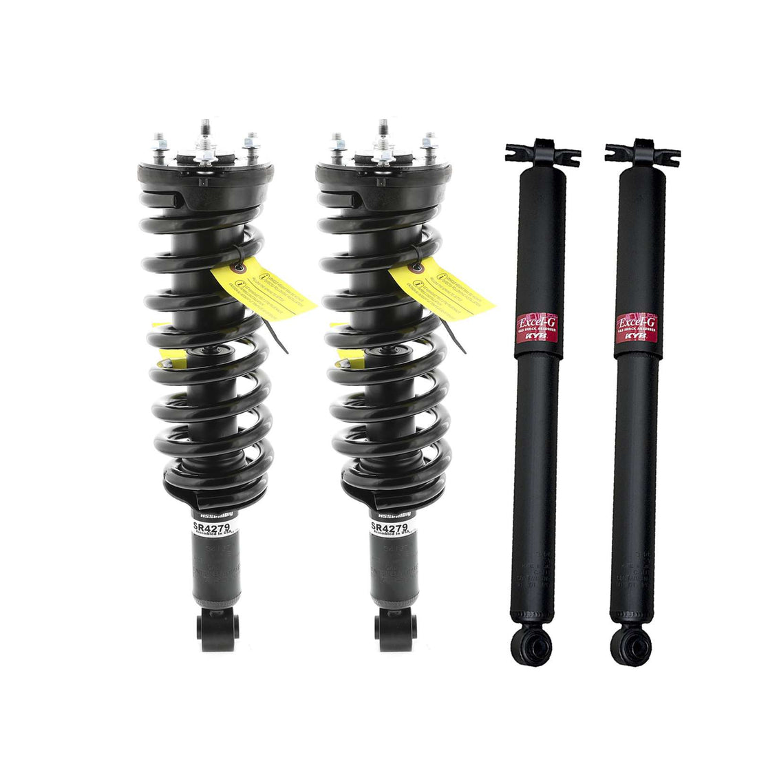 KYB Strut Plus Shocks & Spring Assembly + Rear Excel-G Shocks Set - 2004-2012 GMC Canyon RWD